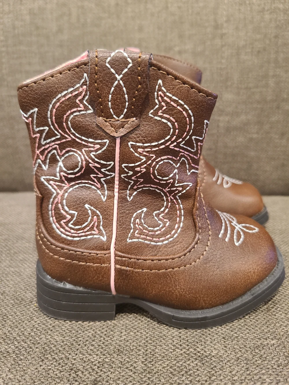 Wonder Nation Baby Girl Western Brown Boots - 4T